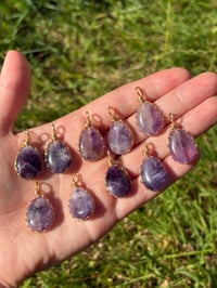 Image 1 of Amethyst Wire Wrapped Necklace