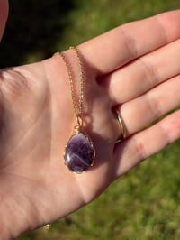 Image 3 of Amethyst Wire Wrapped Necklace