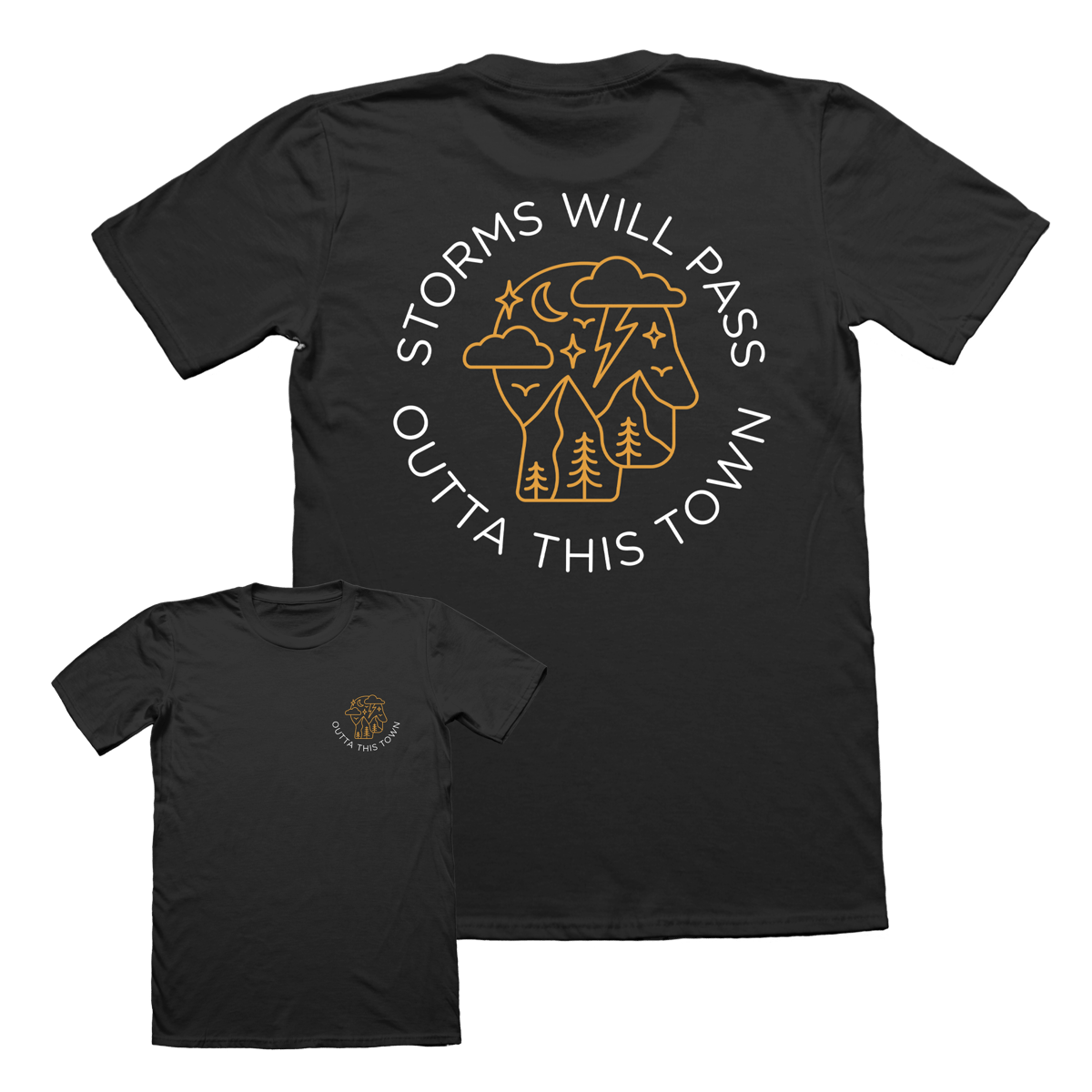Image of Storms Will Pass T-Shirt | Black 🌩️