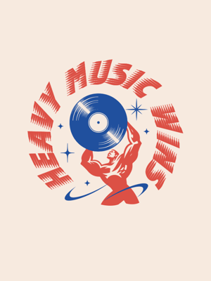 Image of Heavy Music Wins Record T-Shirt | Heather Dust 💿