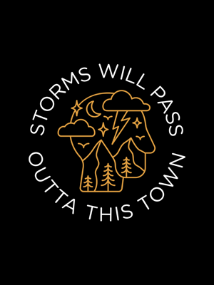 Image of Storms Will Pass T-Shirt | Black 🌩️