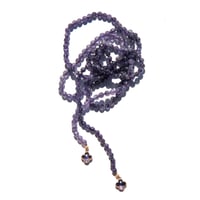 Amethyst Lariat - round - extra long 