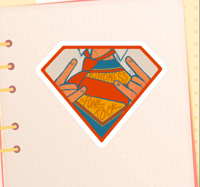 Image 1 of Superman "Kindness is punk rock" Sticker 