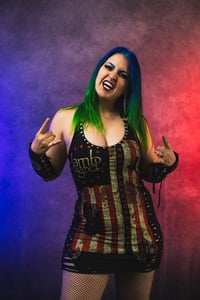 Image 9 of S/M Lamb Of God Mini Halter Dress