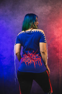 Image 8 of Small Cattle Decapitation Lace Up Tee
