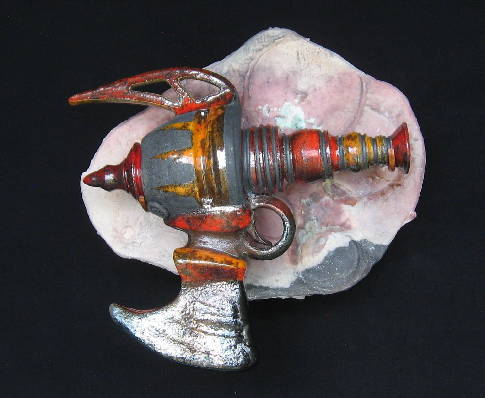 Image of Buck Rogers Cosmic Ray - Raku Fired Ceramic Sculpture