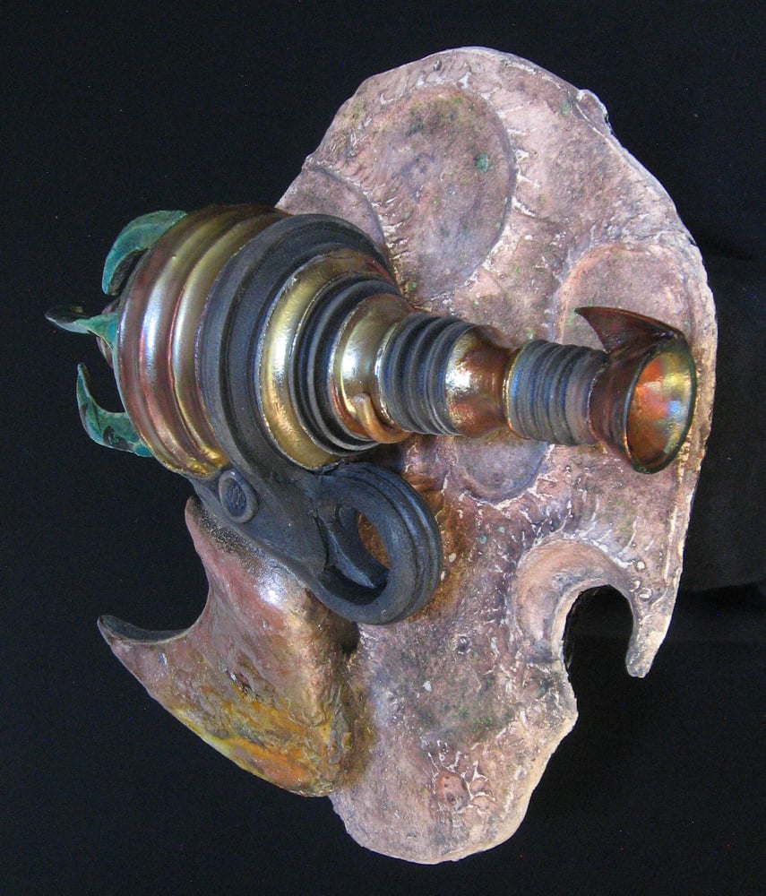Image of Webomator Variaplasmic Ray - Raku Fired Ceramic Sculpture