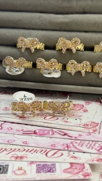 Image 2 of Pink Bling  Bow ring 