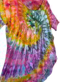 Image 7 of L Luxe Knit Babydoll Top in Bright Spiral Ice Dye