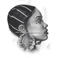 Image 1 of Unique Self Graphite Drawing Print