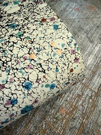 Image 2 of One of a kind hand marbled paper 'Lacy Splatter' No.2