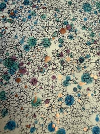 Image 1 of One of a kind hand marbled paper 'Lacy Splatter' No.2
