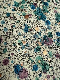 Image 3 of One of a kind hand marbled paper 'Lacy Splatter' No.2