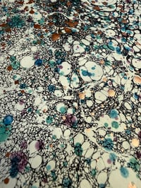 Image 4 of One of a kind hand marbled paper 'Lacy Splatter' No.2