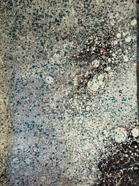 Image 8 of One of a kind hand marbled paper 'Lacy Splatter' No.2