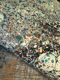 Image 9 of One of a kind hand marbled paper 'Lacy Splatter' No.2