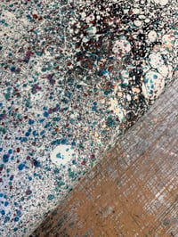 Image 10 of One of a kind hand marbled paper 'Lacy Splatter' No.2
