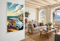 Image 4 of FIAT 500 Spiaggina "La Dolce Vita” Fine Art in stile vintage 