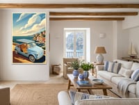 Image 6 of FIAT 500 Spiaggina "La Dolce Vita” Fine Art in stile vintage 