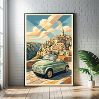 Image 1 of FIAT 500 "Sotto il Sole d'Italia” Fine Art in stile vintage 