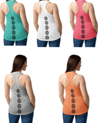 Image 2 of Back Floral Racerback Tank 