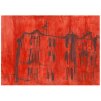 Image 1 of Dowanhill Tenements - Sketchbook Drawing - Charcoal, Pencil and Acrylic Paint on Paper 
