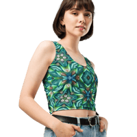 Image 1 of Peacock Crop Top