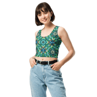 Image 3 of Peacock Crop Top