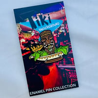 Image 4 of Tiki Underground Outrigger Canoe 1.75" Soft Enamel Pin