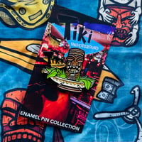 Image 1 of Tiki Underground Outrigger Canoe 1.75" Soft Enamel Pin