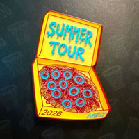 Image 1 of LE18 Phish Summer Tour 26 Melty Pizza on Red Metal with Epoxy