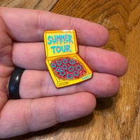 Image 2 of LE18 Phish Summer Tour 26 Melty Pizza on Red Metal with Epoxy