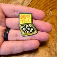 Image 2 of LE14 Phish Summer Tour 26 Melty Pizza on Blue Metal with Epoxy