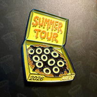 Image 1 of LE14 Phish Summer Tour 26 Melty Pizza on Blue Metal with Epoxy