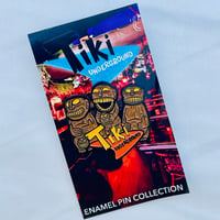 Image 5 of Tiki Underground Cannibal Trio 1.75" Soft Enamel Pin