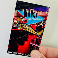 Image 4 of Tiki Underground Crashed Plane 2" Soft Enamel Pin