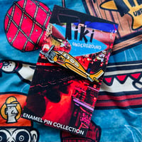 Image 1 of Tiki Underground Crashed Plane 2" Soft Enamel Pin