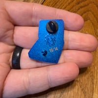 Image 4 of LE14 Phish Summer Tour 26 Melty Pizza on Blue Metal with Epoxy