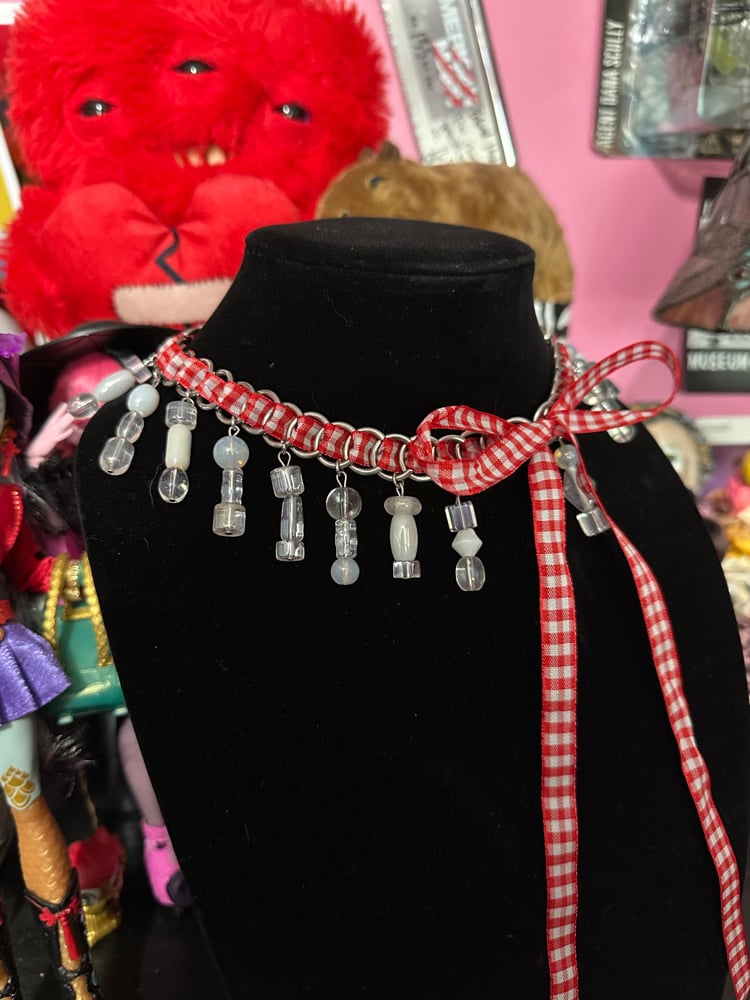 Image of Beaded Satin Chocker