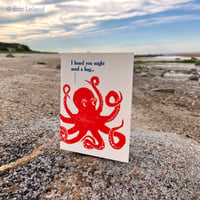 Image 1 of Greeting Card: "I heard you could use a hug!" with friendly octopus