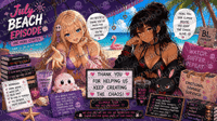 July Beach Edition | Desktop Wallpaper  | Discordant Duo Digital Download