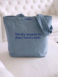 Image 1 of Tote-ally prepared for plans I haven't made vintage tote bag