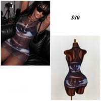 Mesh lips dress