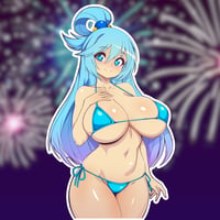 Summer Bikini Aqua Vinyl Decal (2025)(CLEARANCE)