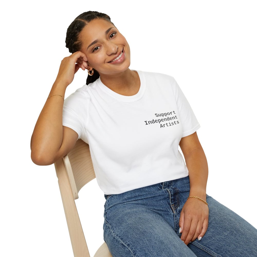 Image of T-Shirt — "Support Independent Artists" Minimalist Tee Artist Original Painting 