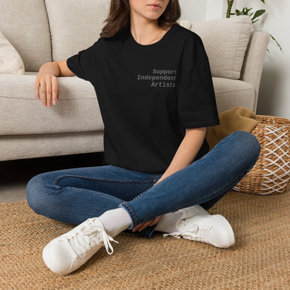 Image of T-Shirt — "Support Independent Artists" Minimalist Tee Artist Original Painting 