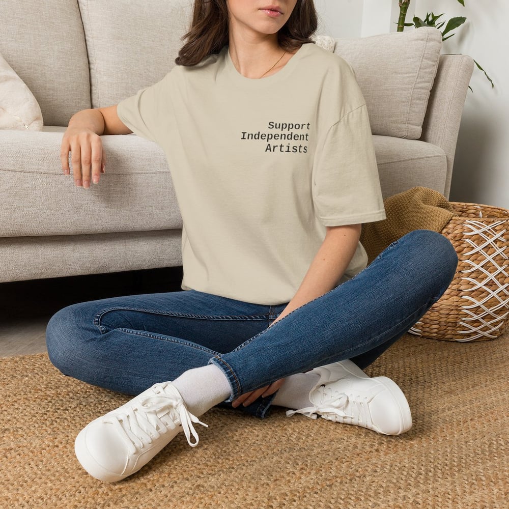 Image of T-Shirt — "Support Independent Artists" Minimalist Tee Artist Original Painting 