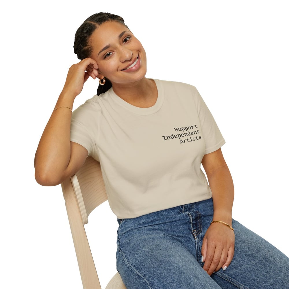 Image of T-Shirt — "Support Independent Artists" Minimalist Tee Artist Original Painting 
