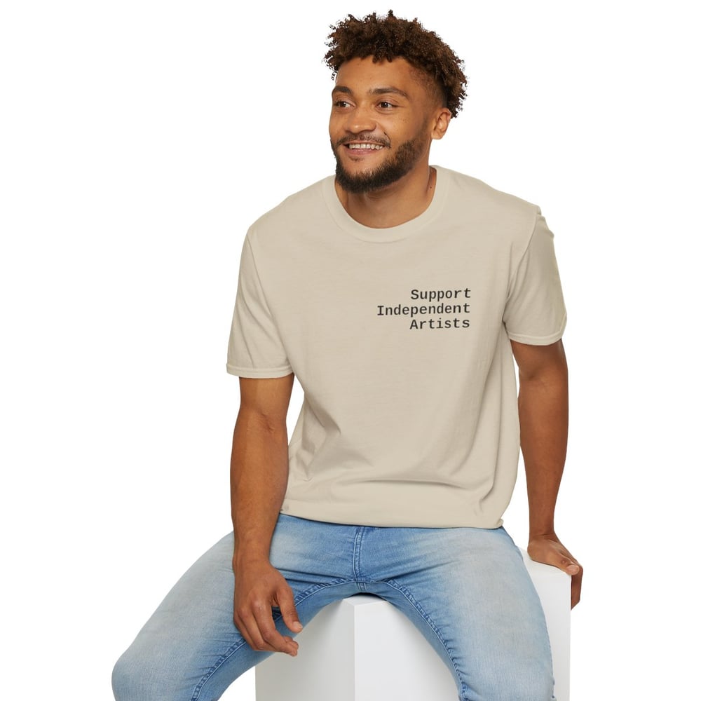 Image of T-Shirt — "Support Independent Artists" Minimalist Tee Artist Original Painting 