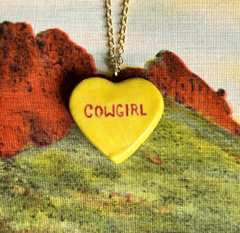Image of Porcelain COWGIRL Pendant